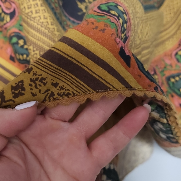 THE TERRITORY AHEAD Boho Cottage Floral Paisley Maxi Skirt Size 12 Art Festival - Picture 6 of 14